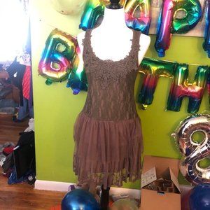a'reve Bohemian Brown Dress Sz S Retro fashion NWT